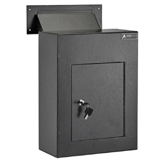 Alpine Industries ADI631-10-BLK Through The Wall Drop Box With Adjustable Chute Mail Receptacle