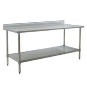 Eagle T2436SEB-BS Deluxe Series Work Table 36"W X 24"D 16/300 Series Stainless Steel Top With Rolled Front Edge & 4-1/2" Backsplash