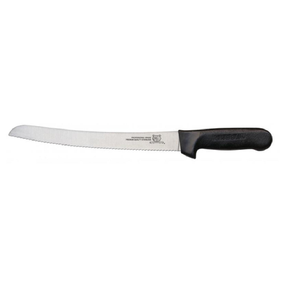 Omcan 12821 (12821) Slicing Knife 10" Curved Blade Polypropylene Black Handle