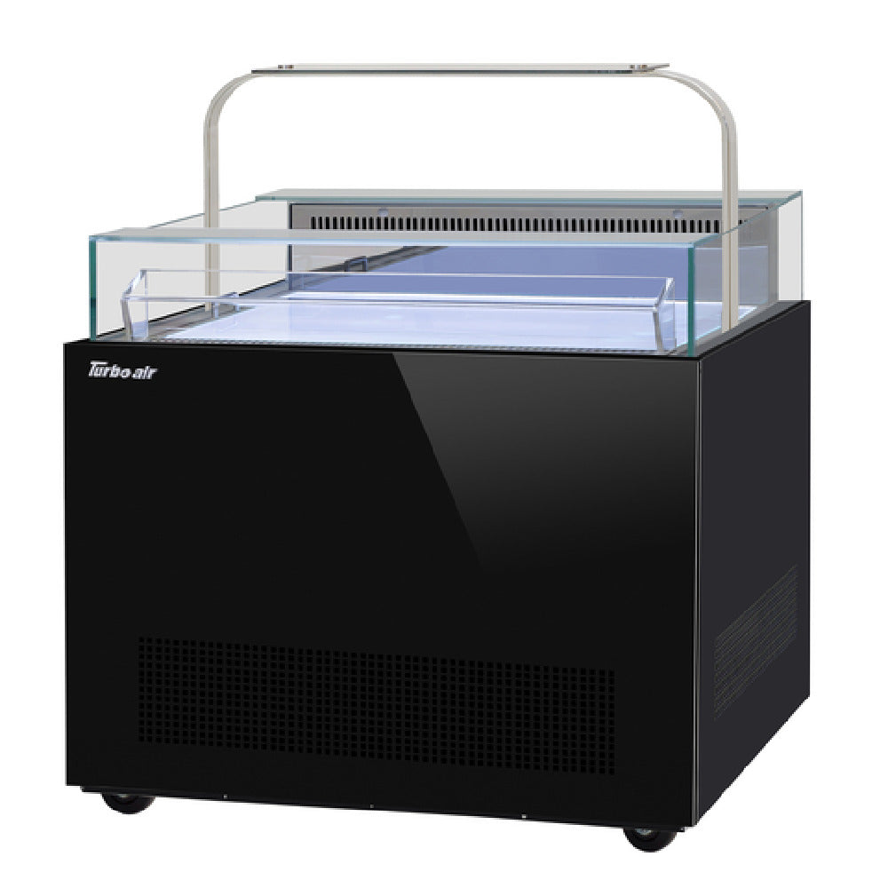 Turbo Air TOS-40NN-D-W(B) Open Display Sandwich & Cheese Merchandiser With Glass Sneeze Guard