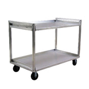 New Age Industrial 97177 Correctional Utility Cart 22"W X 41"H X 37"D (2) Open Shelves Welded Aluminum Construction