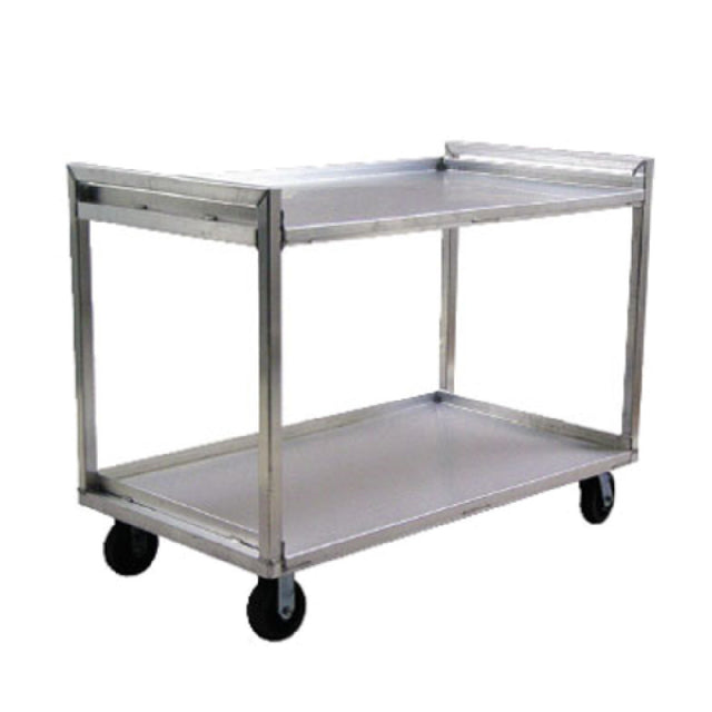 New Age Industrial 97177 Correctional Utility Cart 22"W X 41"H X 37"D (2) Open Shelves Welded Aluminum Construction