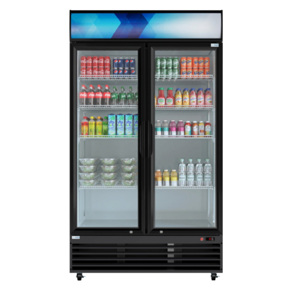 Koolmore MDR-2GD-35C - Merchandiser Refrigerator, Two-sections, 47-2/5"W