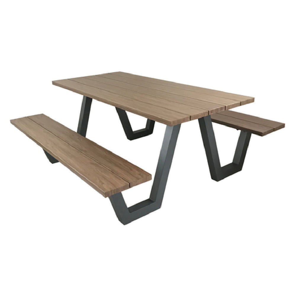 Emuamericas Llc A1821-22-404 Sid Picnic Table 70" X 96" X 30"H Overall 32" X 96" Rectangular Top