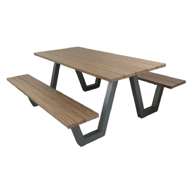 Emuamericas Llc A1821-22-404 Sid Picnic Table 70" X 96" X 30"H Overall 32" X 96" Rectangular Top