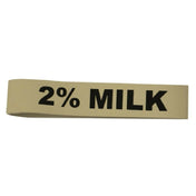 Service Ideas FB2MILK Flavorband Label "2% Milk" For 4" Dia. Carafes