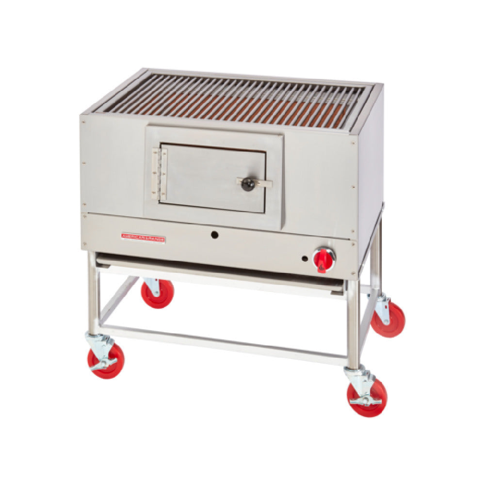 American Range AMSQ-48 Wood Floor Model Broiler For Wood Or Charcoal 48" Wide