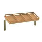 Steelite MGCIAY18NBXX - CRATE RACK BRUSHED BRASS NATURAL BAMBOO, Crate Rack, Brushed Brass Natural Bamboo