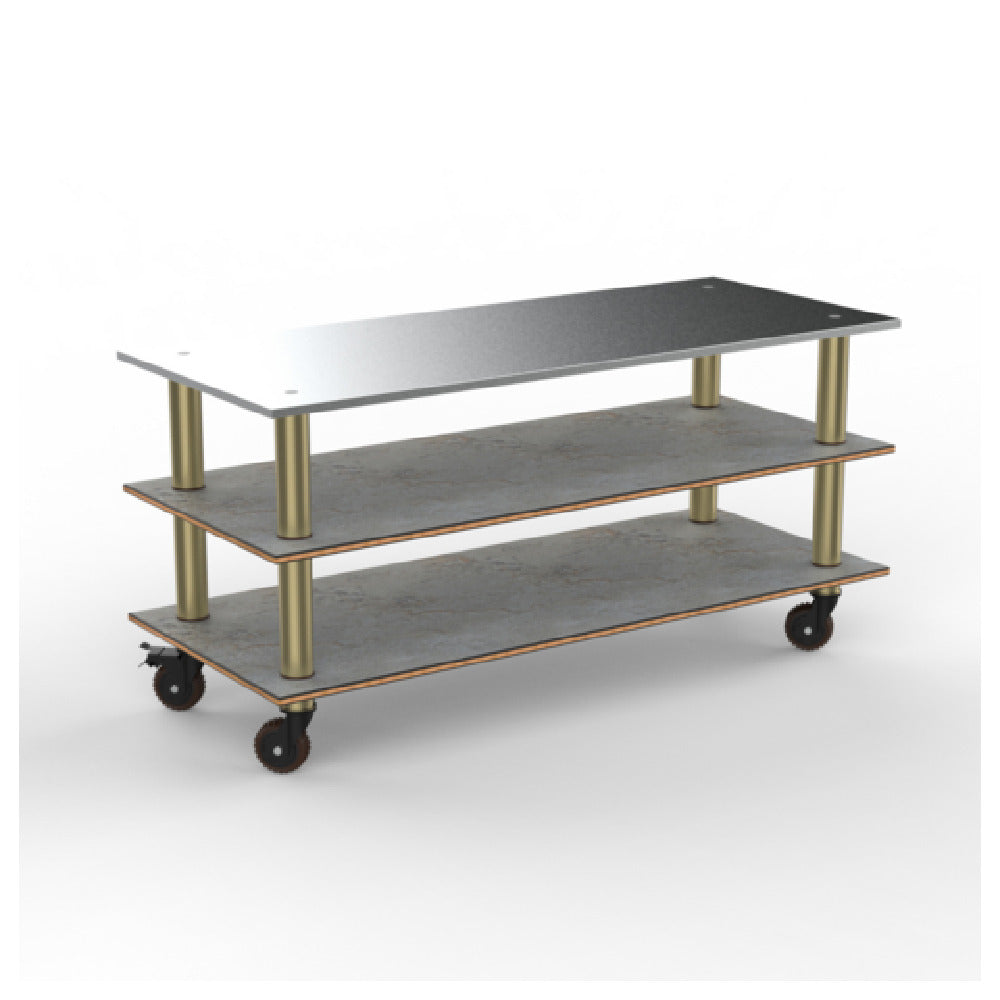 Steelite MGCMLA05GBXH - Modular Large Pro Unit Ss Top Grey Brushed Brass He, 71.0" X 29.5" X 35.0"