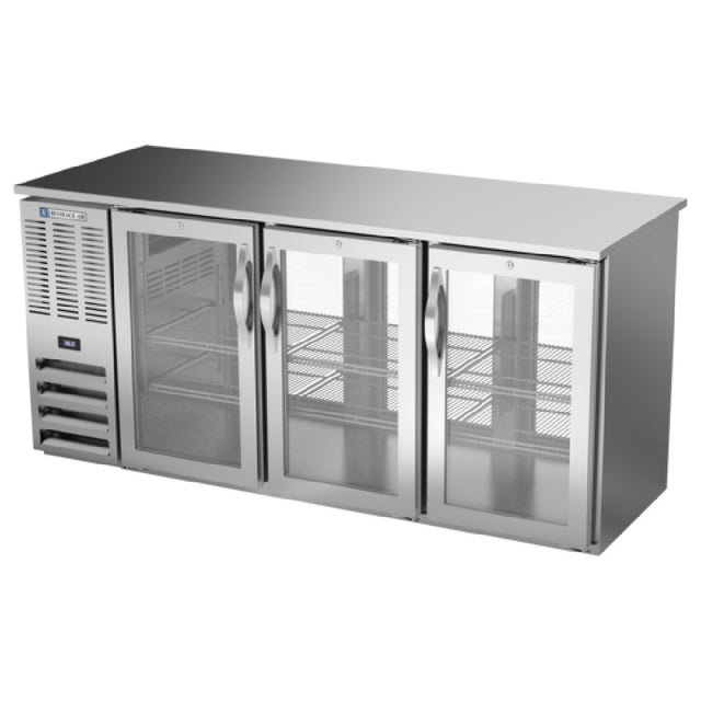 Beverage Air BBN72HC-G-PT-S - Refrigerated Back Bar Pass-Thru Storage Cabinet, Three-section
