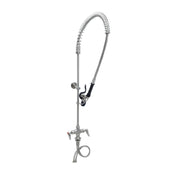 T&S Brass S-0113-CR-BJ Single Hole Deck Mount Mixing Faucet 24” Riser 44” Flexible Hose With Heat Resistant Handle
