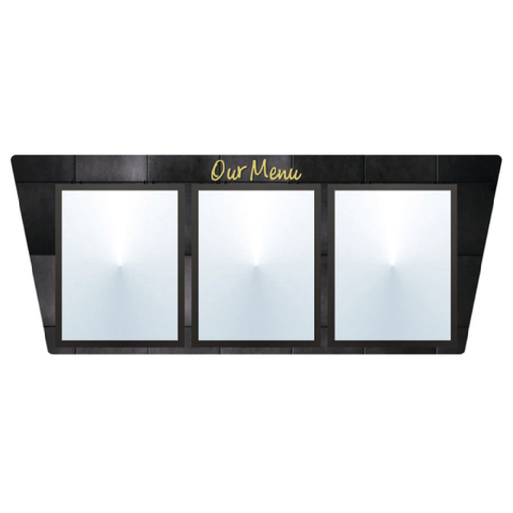 Hubert 17731 - Menu Board, 3-pocket, Wall-mount