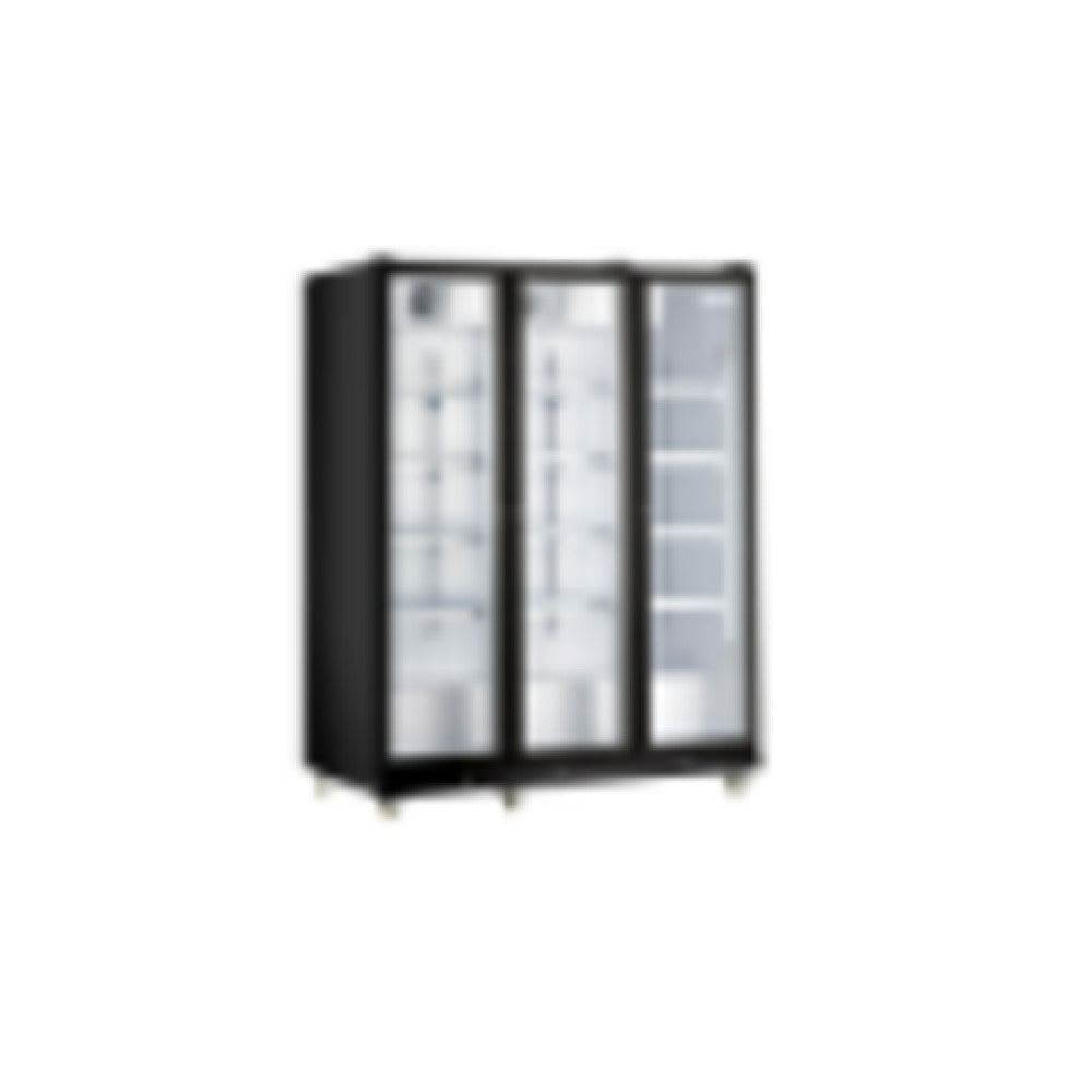 Omcan 48385 (RE-CN-1500B) Refrigerated Merchandiser Three-section 72"W
