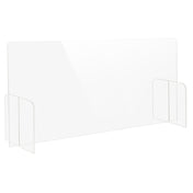 Bon Chef 90177-13 Tabletop Health Safety Shield 48"W X 12"D X 24"H Polished Edges