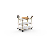 Steelite MGCRNX13CBXX Mogogo Buffet Solutions Roll'n Mixology Service Cart 41-1/2" X 21" X 40-1/2"H