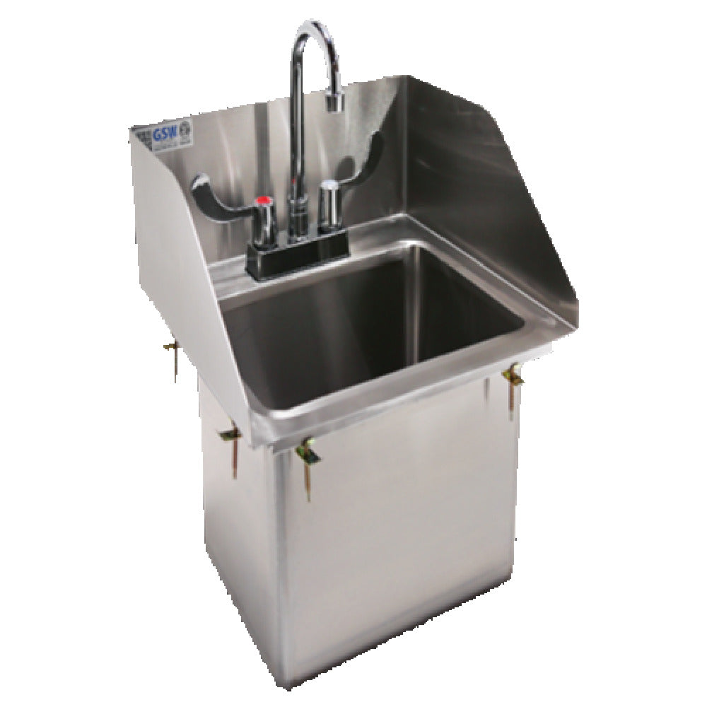 GSW USA HS-1014IS Drop-In Hand Sink One Compartment 13-1/8"W X 19-1/8"D X 18-1/2"H Overall Size