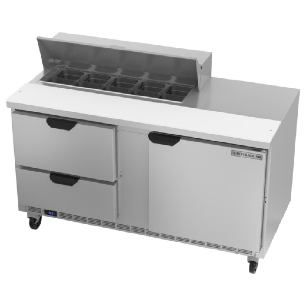 Beverage Air SPED60HC-10-2 Sandwich Top Refrigerated Counter Two-section 60"W