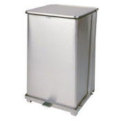 Rubbermaid FGST40SSPL The Defenders® Step Can With Wheels 19" Sq X 30" H