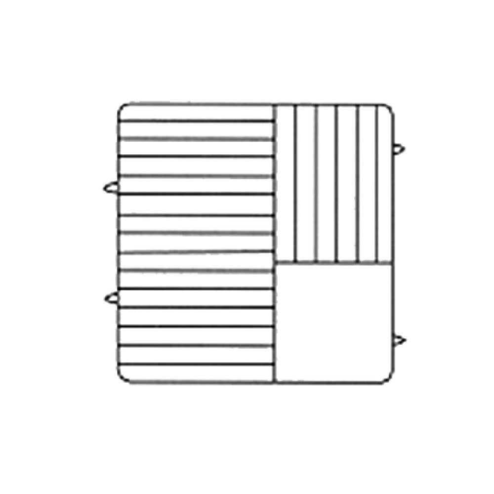 Vollrath PM2110-4-21 Plate Crate® Dishwasher Rack 8-3/4" To 9-3/16" Dia. (4) Extenders With Wire Dividers