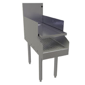 Glastender RDBB-12S Recessed Drainboard Free Standing 12"W X 29"D (depth To Match 24" Deep Units With Single Speed Rail)