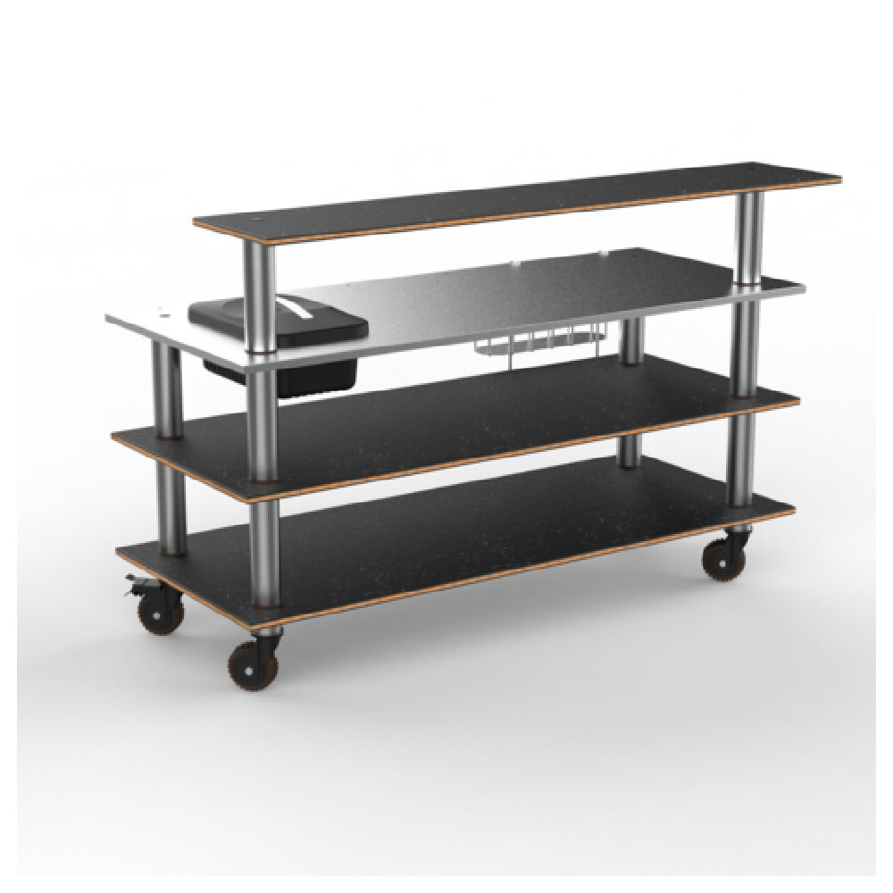 Steelite MGCMLC05MSXH - Modular Pro Bar Ice Bin Stainless Steel Top Marble, 71.0" X 34.5" X 47.0"