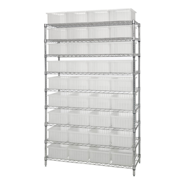 Quantum WR9-92060CL Bin Wire Shelving System 48"W X 18"D X 74"H Overall Size 800 Lb. Capacity Per Shelf