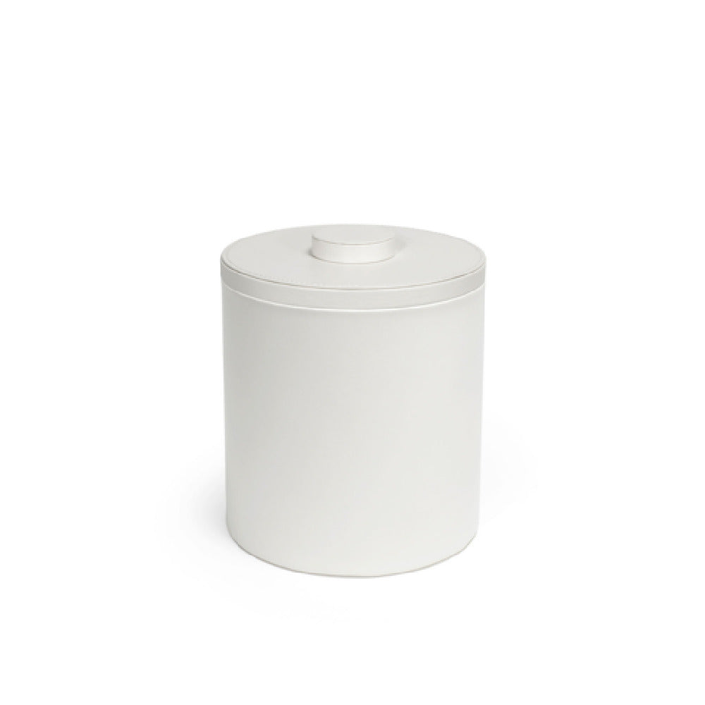 FOH RIB017WHL21 3.5qt Round London Ice Bucket White With White Lid Includes One RIB017WHL21-BTM 3.5qt Round London Ice Bucket Base White