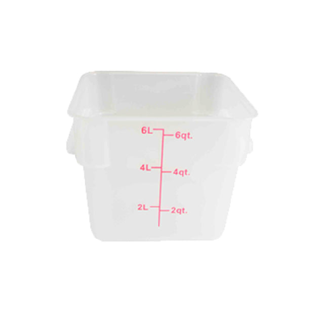 Thunder Group PLSFT006TL Food Storage Container 6 Quart Square Stain & Chemical Resistant