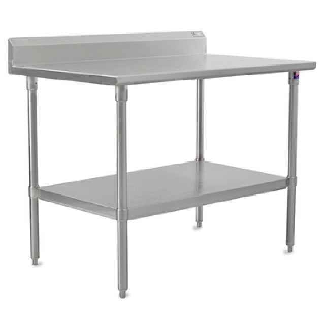 John Boos ST6R5-2460GSK Work Table 60"W X 24"D 16/300 Stainless Steel Top With 5" Backsplash
