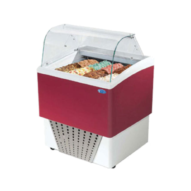 Stoelting by Vollrath CD-BR44-302-WP Italproget Brio Gelato Display Cabinet 33-1/2"W X 30-2/5"D X 48-1/5"H
