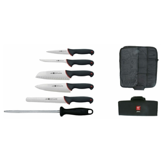 Zwilling 33122-000 Zwilling® KolorID Knife Roll Set 7-Piece Includes: 5" Utility Knife (33107-131)