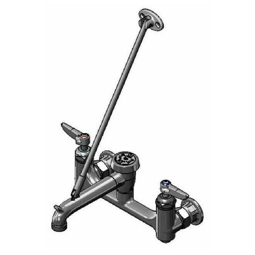 T&S Brass B-0665-CR-BSTRK Service Sink Faucet Wall Mount Mixing Faucet With 8" Adjustable Centers