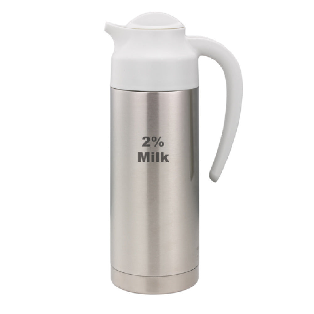 Service Ideas S2SN1002PCTETWHT SteelVac™ Vacuum Creamer 1 Liter (33.8 Oz.) 3-1/2" X 6" X 11-1/2"