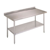 John Boos FBLGR5-3624-X Economy Work Table 36"W X 24"D 18/430 Stainless Steel Top With 5" Backsplash & Turndown