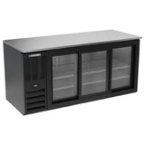 Beverage Air BB72HC-1-F-GS-B - Refrigerated Food Rated Back Bar Storage Cabinet, Three-section