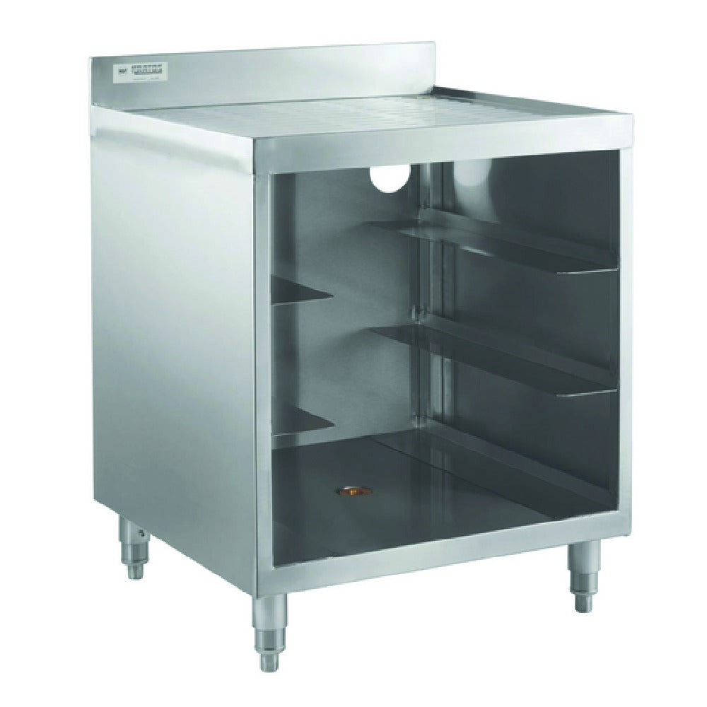 Hubert 78560 - Kratos Corrugated Top Glass Rack Storage Unit, 23" X 24", Stainless Steel
