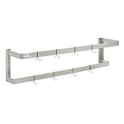 Hubert 50739 - CenPro Wall Mounted Double Line Pot Rack, 60", Stainless Steel