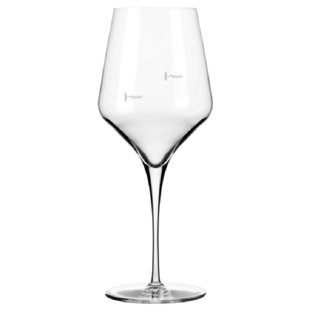 Libbey 9323/U224A Wine Glass 16 Oz Pour Control: Corkscrew Markings At 5 Oz. And 8 Oz.