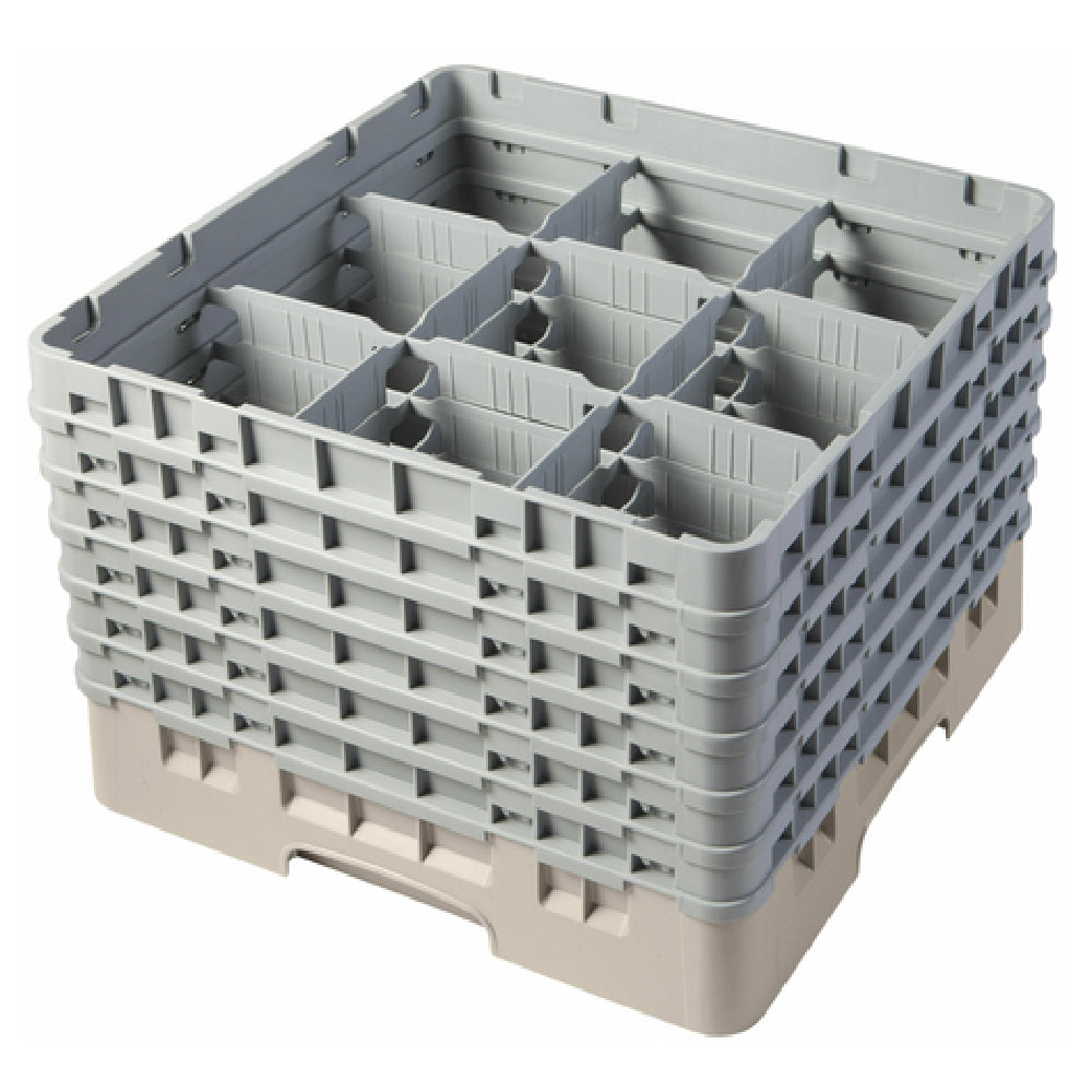 Cambro 9S1114184 Camrack® Glass Rack With (6) Soft Gray Extenders Full Size