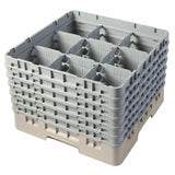Cambro 9S1114184 Camrack® Glass Rack With (6) Soft Gray Extenders Full Size