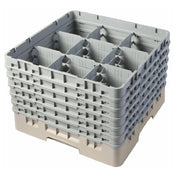 Cambro 9S1114184 Camrack® Glass Rack With (6) Soft Gray Extenders Full Size