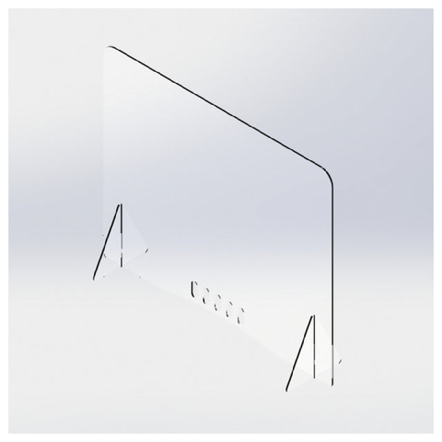 Tablecraft CWACT1SHIELD Single Action Station Shield 39-1/2" X 30" 1/4" Thick