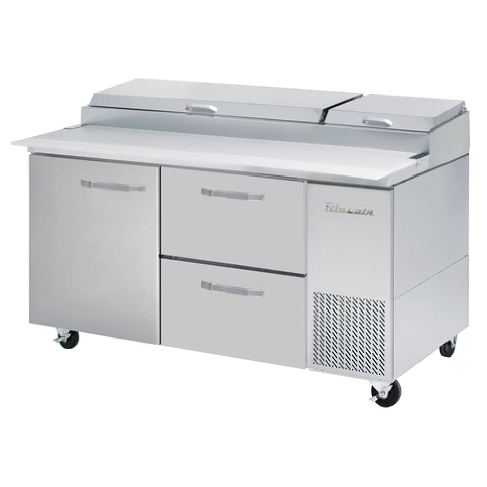 Blue Air BAPP67-D2R-HC - Pizza Prep Table, Two-section, 67"W