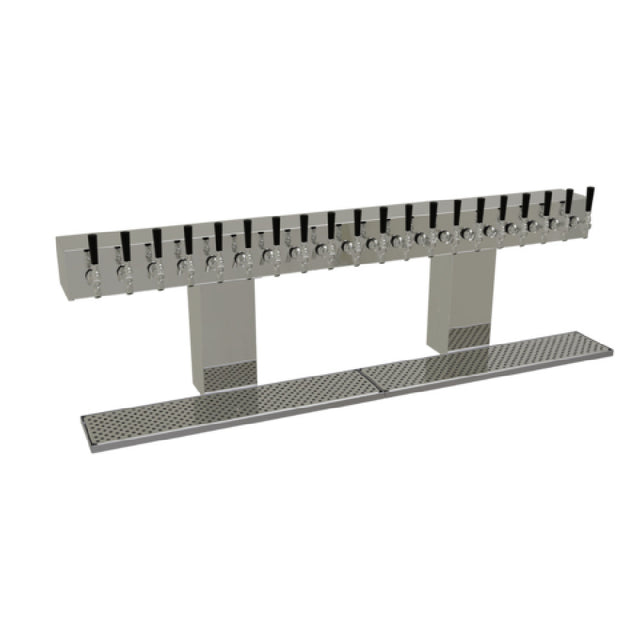 Glastender BRT-20-MFR Bridge Draft Dispensing Tower Countertop (20) Stainless Steel Faucets (handles Not Included)