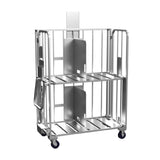 Winholt DC-2852TOW-2S-SLV - Steel Distribution Tow Cart, 28.5"W X 57.7"L X 70.6"H