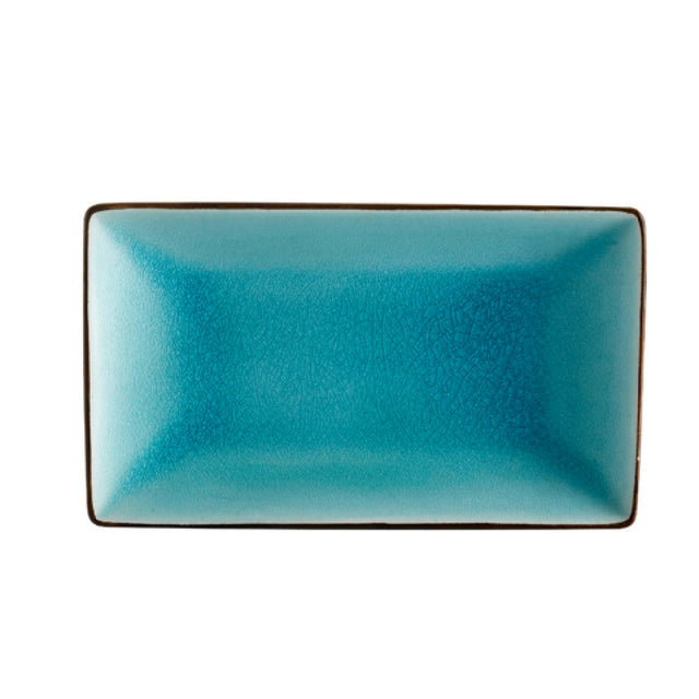 CAC China 666-34-BLU Japanese Style Platter 8-1/2"L X 5-1/2"W X 1-1/4"H Rectangular