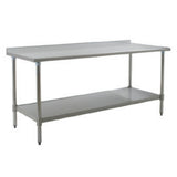 Eagle Group UT3660E - Spec-Master® Series Work Table, 60"W X 36"D, 14/300 Series Stainless Steel Top With 1-1/2"H Rear Up-turn