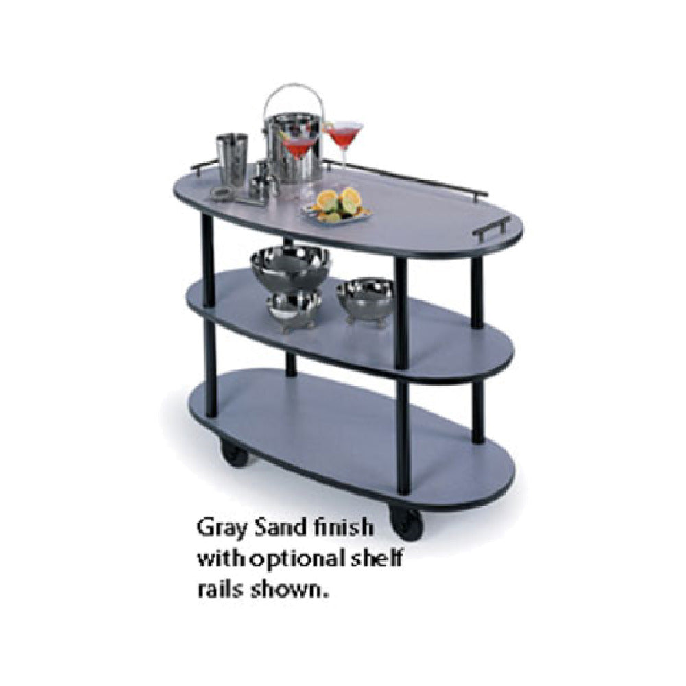 Geneva 36300 Service Cart Rounded Oval 44"W X 23"D X 35-1/4"H