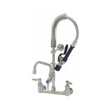 T&S Brass SMPM-8WLN-06 EverSteel Pre-Rinse Unit: Single Hole Stainless Steel Deck Mount Mixing Faucet