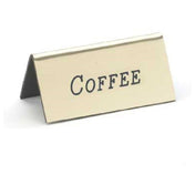 Cal Mil 228-1-011 Beverage Tent Sign (Coffee) 3"W X 1-1/2"H Gold